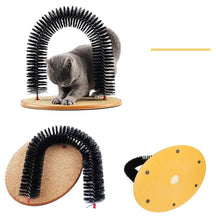 将图片加载到图库查看器,Comfortable Arch Cats Massager Pet Cat Itching Grooming Supplies Round Fleece Base Kitten Toy Scratching Device Brush For Cat Arch Self Grooming and Massaging Brush Toy Pet Scratcher Pads Hair Cleaner