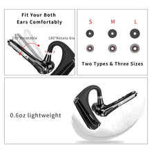 将图片加载到图库查看器,Comfortable Bluetooth Earpiece Wireless Earphone Bluetooth 5.0 Handsfree Earpiece Noise Cancelling HiFi Headset With Dual HD Mic For All Smart Phones Ear Wireless Bluetooth Sport Lightweight Headphones With Case Standby Time For Business Workout Driving