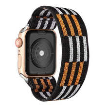 Load image into Gallery viewer, Comfortable Elastic Scrunchie Strap Band For Watch Women Bracelet Compatible With Watch Band 41mm 40mm 38mm Women Girls Adjustable Elastic Nylon Strap Solo Loop Replacement Lightweight Wristband For Watches