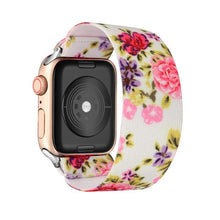 Load image into Gallery viewer, Comfortable Elastic Scrunchie Strap Band For Watch Women Bracelet Compatible With Watch Band 41mm 40mm 38mm Women Girls Adjustable Elastic Nylon Strap Solo Loop Replacement Lightweight Wristband For Watches