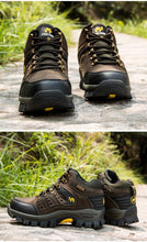 将图片加载到图库查看器,Comfortable Outdoor Waterproof Hiking Boots Men's Spring And Autumn Hiking Wear-Resistant Mountain Sports Boots Hunting Shoes High Waterproof Hiking Boots Outdoor Lightweight Mens Shoes