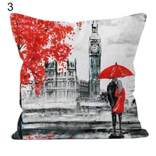 Load image into Gallery viewer, Comfortable Pillowcase Eiffel Tower Romantic Couple Pillowcase Valentine's Day Throw Pillow Covers Couple Romantic Kissing Under Eiffel Tower And Big Ben Decorative Pillow Case Cushion Cover Decorative Pillowcase