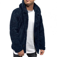Load image into Gallery viewer, Comfortable Winter Unisex Jacket Fluffy Thick Warm Jacket Long Sleeve Hooded Coat Soft Coat Jacket Warm Casual Button Jacket Elegant Modern Autumn Plush Buttons Closure Thick Men Coat For Outdoor