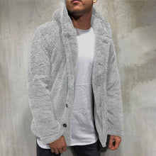 Load image into Gallery viewer, Comfortable Winter Unisex Jacket Fluffy Thick Warm Jacket Long Sleeve Hooded Coat Soft Coat Jacket Warm Casual Button Jacket Elegant Modern Autumn Plush Buttons Closure Thick Men Coat For Outdoor