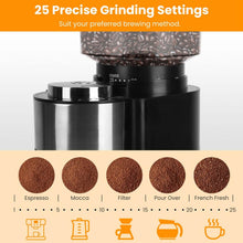 将图片加载到图库查看器,Conical Bur Coffee Bean Electric Grinder with 25 Grind Settings