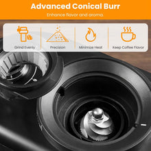 将图片加载到图库查看器,Conical Bur Coffee Bean Electric Grinder with 25 Grind Settings
