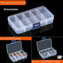 Load image into Gallery viewer, Container Plastic Box Practical Adjustable Compartment Jewelry Earring Bead Screw Holder Case Display Case storage Box Plastic Jewelry Box for Earrings Rings Necklaces Storage Box