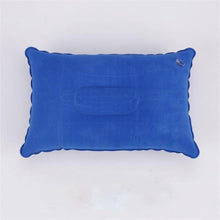 Load image into Gallery viewer, Convenient Ultralight Inflatable PVC Nylon Air Pillow Sleep Cushion Travel Bedroom Hiking Beach Car Plane Head Rest Support Inflatable Camping Travel Pillows Ultralight Inflatable Pillow Small Squared Flocked Fabric Air Pillow for Hiking Camping Traveling