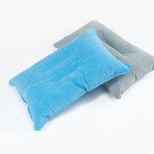 Load image into Gallery viewer, Convenient Ultralight Inflatable PVC Nylon Air Pillow Sleep Cushion Travel Bedroom Hiking Beach Car Plane Head Rest Support Inflatable Camping Travel Pillows Ultralight Inflatable Pillow Small Squared Flocked Fabric Air Pillow for Hiking Camping Traveling