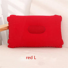Load image into Gallery viewer, Convenient Ultralight Inflatable PVC Nylon Air Pillow Sleep Cushion Travel Bedroom Hiking Beach Car Plane Head Rest Support Inflatable Camping Travel Pillows Ultralight Inflatable Pillow Small Squared Flocked Fabric Air Pillow for Hiking Camping Traveling