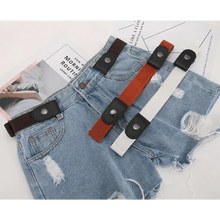 Load image into Gallery viewer, Cool Buckle-Free Stretch Elastic Waist Belt Unisex Style No Buckle Fashion Waistbands For Men And Women Simple Black Stretch Belt Invisible Elastic Belt For Jeans Pants Dresses
