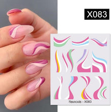 将图片加载到图库查看器,Cool Geometrics Pattern Water Decals Stickers Flower Leaves Slider For Nails Spring Summer Nail Art Decoration Tattoos Women Nail Art Stickers Water Transfer Decals Design Nail Art Supplies Manicure Acrylic Nail Foil Stencils Decorations