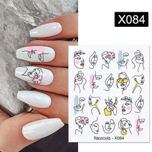将图片加载到图库查看器,Cool Geometrics Pattern Water Decals Stickers Flower Leaves Slider For Nails Spring Summer Nail Art Decoration Tattoos Women Nail Art Stickers Water Transfer Decals Design Nail Art Supplies Manicure Acrylic Nail Foil Stencils Decorations