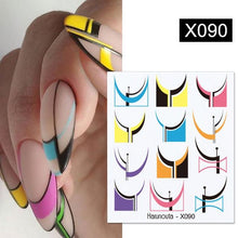 将图片加载到图库查看器,Cool Geometrics Pattern Water Decals Stickers Flower Leaves Slider For Nails Spring Summer Nail Art Decoration Tattoos Women Nail Art Stickers Water Transfer Decals Design Nail Art Supplies Manicure Acrylic Nail Foil Stencils Decorations