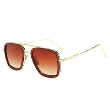 Load image into Gallery viewer, Cool Glasses Modern Elegant Cosplay Vintage Retro Sunglasses Vintage Aviator Square Sunglasses for Men Gold Frame Retro Classic Sunglasses