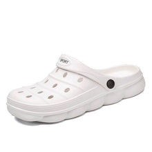 Load image into Gallery viewer, Cool Slippers Summer Hole Shoes Rubber Clogs Men Garden Shoes Gray Beach Flat Summer Beach Sandals Adjustable Slide Garden Shoes Lightweight Nonslip Clogs
