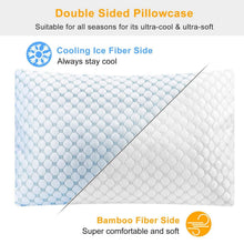 将图片加载到图库查看器,Cooling Memory Foam Pillow Ventilated with Cooling Gel Infused Memory Foam