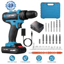 Load image into Gallery viewer, Cordless Drill Set with 2 Pieces 8V Batteries and Charger 2 Variable Speed 3/8In Keyless Chuck