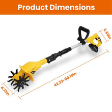 Load image into Gallery viewer, Cordless Electric Garden Tiller Cultivator With 20V Rechargeable Battery