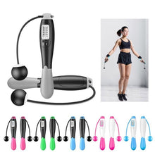 Load image into Gallery viewer, Cordless Electronic Skipping Rope Gym Fitness Cordless Skipping Smart Jump Rope With LCD Screen Counting Speed Skipping Rope With Calorie Counter Adjustable Digital Weighted Jumping Rope For Fitness Exercise Cordless Jump Rope Suitable For Women