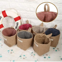 Load image into Gallery viewer, Cotton Linen Hanging Bag Home Gadget Storage Organizer