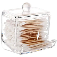 Load image into Gallery viewer, Cotton Swab Holder Cotton Ball Dispenser Organizer Clear Storage Containers
