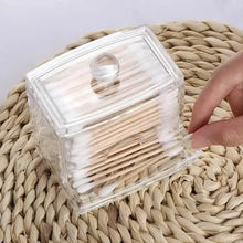 Load image into Gallery viewer, Cotton Swab Holder Cotton Ball Dispenser Organizer Clear Storage Containers