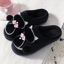 将图片加载到图库查看器,Cotton Women Cute Slippers Indoor Shoes For Women Winter Home Slippers Warm Footwear Winter Cotton Slippers Memory Foam House Slippers Cozy Fluffy Bedroom Couples Slippers