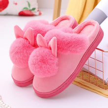 将图片加载到图库查看器,Cotton Women Cute Slippers Indoor Shoes For Women Winter Home Slippers Warm Footwear Winter Cotton Slippers Memory Foam House Slippers Cozy Fluffy Bedroom Couples Slippers