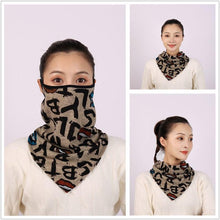Load image into Gallery viewer, Cotton Women Mask Scarf Face Mascarillas Wraps Floral Print Lady Warm Neck Scarves Foulard Bandana Reusable Outdoor Riding Masks Scarf Neck Gaiter Headwear Headband Head Wrap Scarf Mask Neck Ear Warmers Headbands Perfect Bandana