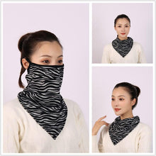 Load image into Gallery viewer, Cotton Women Mask Scarf Face Mascarillas Wraps Floral Print Lady Warm Neck Scarves Foulard Bandana Reusable Outdoor Riding Masks Scarf Neck Gaiter Headwear Headband Head Wrap Scarf Mask Neck Ear Warmers Headbands Perfect Bandana