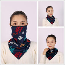 将图片加载到图库查看器,Cotton Women Mask Scarf Face Mascarillas Wraps Floral Print Lady Warm Neck Scarves Foulard Bandana Reusable Outdoor Riding Masks Scarf Neck Gaiter Headwear Headband Head Wrap Scarf Mask Neck Ear Warmers Headbands Perfect Bandana