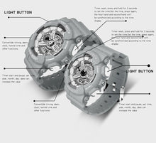 Load image into Gallery viewer, Couple Watch Fashion Strap Practical Waterproof Multifunctional Digital Wristwatch Dual Display Men's Digital Watch Military Watch Daily Sports Large Dial Men's Wrist Watch