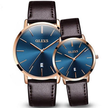 将图片加载到图库查看器,Couple Watches Popular Casual Quartz Women Men Watch Clock Boys Girls Ultra Thin Leather Wristwatch Minimalist Analog Quartz Ultra Thin Watches Leather Strap Fashion Casual Date Watch Waterproof Wrist Watch