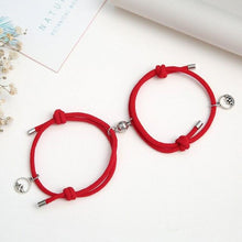 Load image into Gallery viewer, Couples Bracelets Best Friend Attract Women Men Bracelet Red Blue Rope Weaving Magnet Attract Long-Distance Couples Bracelet Mutual Attraction Matching Braided Rope Bracelet Promise Friendship Bracelet Gifts For Boyfriend Girlfriend