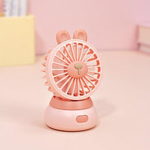 将图片加载到图库查看器,Creative Cartoon Bear Desktop Mini Fans Big Wind Desktop Portable USB Charging Handheld Fan Portable Air Conditioning Handheld Cooling Fan Charging Usb Fan Portable Handheld Fan