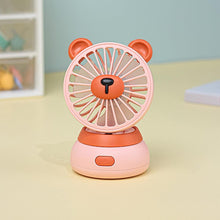 将图片加载到图库查看器,Creative Cartoon Bear Desktop Mini Fans Big Wind Desktop Portable USB Charging Handheld Fan Portable Air Conditioning Handheld Cooling Fan Charging Usb Fan Portable Handheld Fan