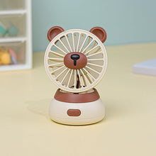 将图片加载到图库查看器,Creative Cartoon Bear Desktop Mini Fans Big Wind Desktop Portable USB Charging Handheld Fan Portable Air Conditioning Handheld Cooling Fan Charging Usb Fan Portable Handheld Fan
