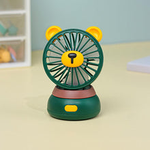 将图片加载到图库查看器,Creative Cartoon Bear Desktop Mini Fans Big Wind Desktop Portable USB Charging Handheld Fan Portable Air Conditioning Handheld Cooling Fan Charging Usb Fan Portable Handheld Fan