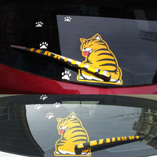 将图片加载到图库查看器,Creative Cat Moving Tail Paws Car Stickers Windshield Rear 3D Window Wiper Cartoon Car Decal Stickers Funny Car Decals and Stickers Cartoon Funny Cat Moving Tail Stickers Windshield Wiper Decals Exterior Accessories for Cars Windshield Wiper Decals