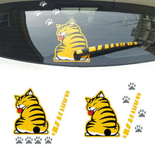 将图片加载到图库查看器,Creative Cat Moving Tail Paws Car Stickers Windshield Rear 3D Window Wiper Cartoon Car Decal Stickers Funny Car Decals and Stickers Cartoon Funny Cat Moving Tail Stickers Windshield Wiper Decals Exterior Accessories for Cars Windshield Wiper Decals