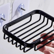 将图片加载到图库查看器,Creative Drill Free Soap Dish Holder Wall Mounted Storage Rack Toilet Soap Box Sponge Dish Bathroom Accessories Soap Dish Holder with Loofah Bath Sponge Towel Razor Holder for Bathroom Shower Kitchen Adhesive Wall Mounted No Drilling