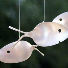 Load image into Gallery viewer, Creative Fishing Man Spoon Fish Sculptures Wind Chime Home Bedroom Painted Fish Mobile Tropical Fish Home Decor Yard Garden Hanging Ornament Decoration