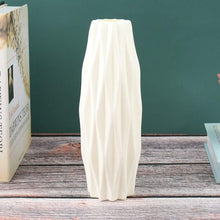 Load image into Gallery viewer, Creative Flower Vase White Imitation Ceramic Flower Pot Home Decor Plastic Vase Centerpieces and Events Ornamnet Decoration For Wedding Home Office Party Hotel Yard Restaurant Patio Festive Furnishing