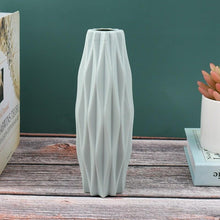 Load image into Gallery viewer, Creative Flower Vase White Imitation Ceramic Flower Pot Home Decor Plastic Vase Centerpieces and Events Ornamnet Decoration For Wedding Home Office Party Hotel Yard Restaurant Patio Festive Furnishing