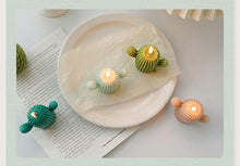 Load image into Gallery viewer, Creative Handmade Cactus Candle Pack Cactus Candles Handmade Delicate Succulent Cactus Candles Flameless Tea Lights Candle Aromatherapy For Decor Birth Photo Props Aromatherapy Candle Ornaments Soy Wax Aromatherapy Small Candles Scented Relaxing Candles