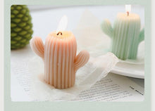 Load image into Gallery viewer, Creative Handmade Cactus Candle Pack Cactus Candles Handmade Delicate Succulent Cactus Candles Flameless Tea Lights Candle Aromatherapy For Decor Birth Photo Props Aromatherapy Candle Ornaments Soy Wax Aromatherapy Small Candles Scented Relaxing Candles