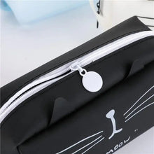 Load image into Gallery viewer, Creative Leather Black Large Capacity Pencil Pouch For Students Unique Colors Stationery Office Pencil Cases