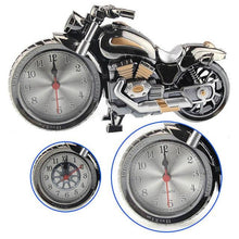 Load image into Gallery viewer, Creative Motorcycle Motorbike Pattern Non Ticking Analog Alarm Clock Alarm Clock Desk Clock Creative Home Birthday Gift Cool Clock
