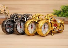 Load image into Gallery viewer, Creative Motorcycle Motorbike Pattern Non Ticking Analog Alarm Clock Alarm Clock Desk Clock Creative Home Birthday Gift Cool Clock